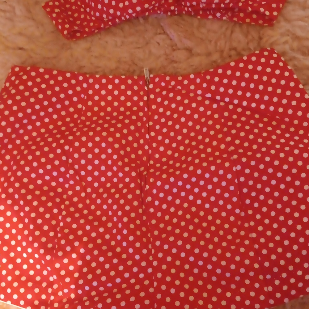 Polka Dot Red Women's Swimwear Set - Picture 4 of 6